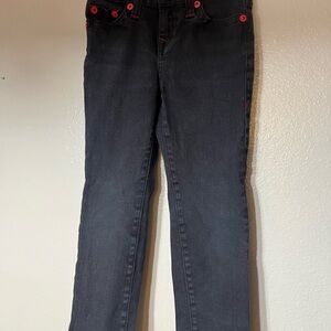 True Religion Black Skinny Jeans with Red Details 0075